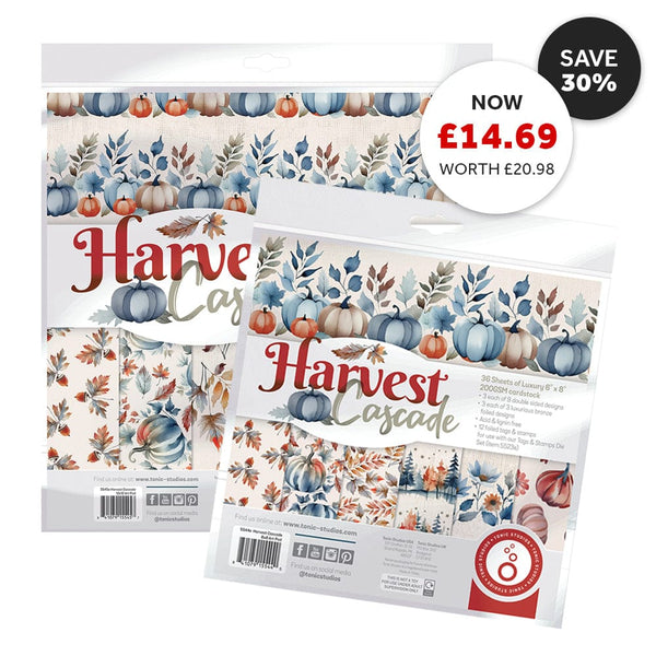 Tonic Studios Printed Papers Harvest Cascade Patterned Paper Pad Collection - DB152