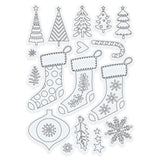 Load image into Gallery viewer, Tonic Studios Stamps A Candy Cane Christmas 3 Stockings Stamp Set - 5541e