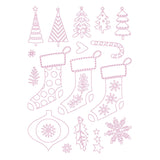 Load image into Gallery viewer, Tonic Studios Stamps A Candy Cane Christmas 3 Stockings Stamp Set - 5541e