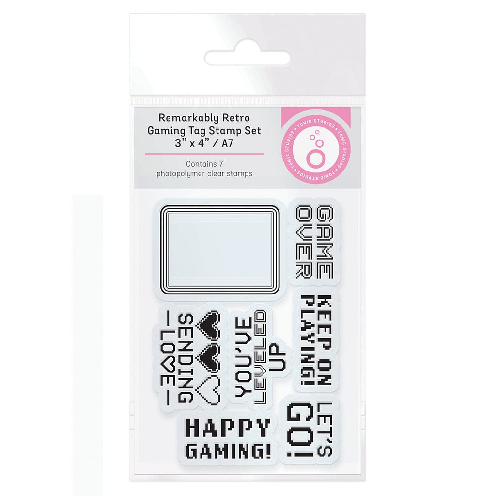 Tonic Studios Stamps Remarkably Retro Gaming Stamp Set - 5743e