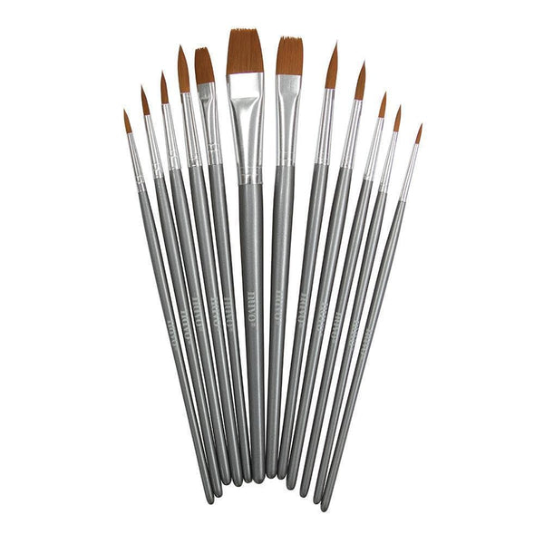 Nuvo Tools Nuvo - Brushes - Paint Brush Set - 12 PCS - 972n